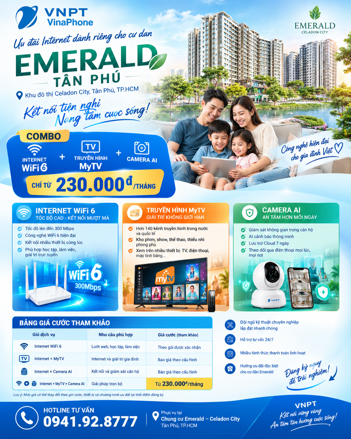 lắp mạng vnpt tại Emerald