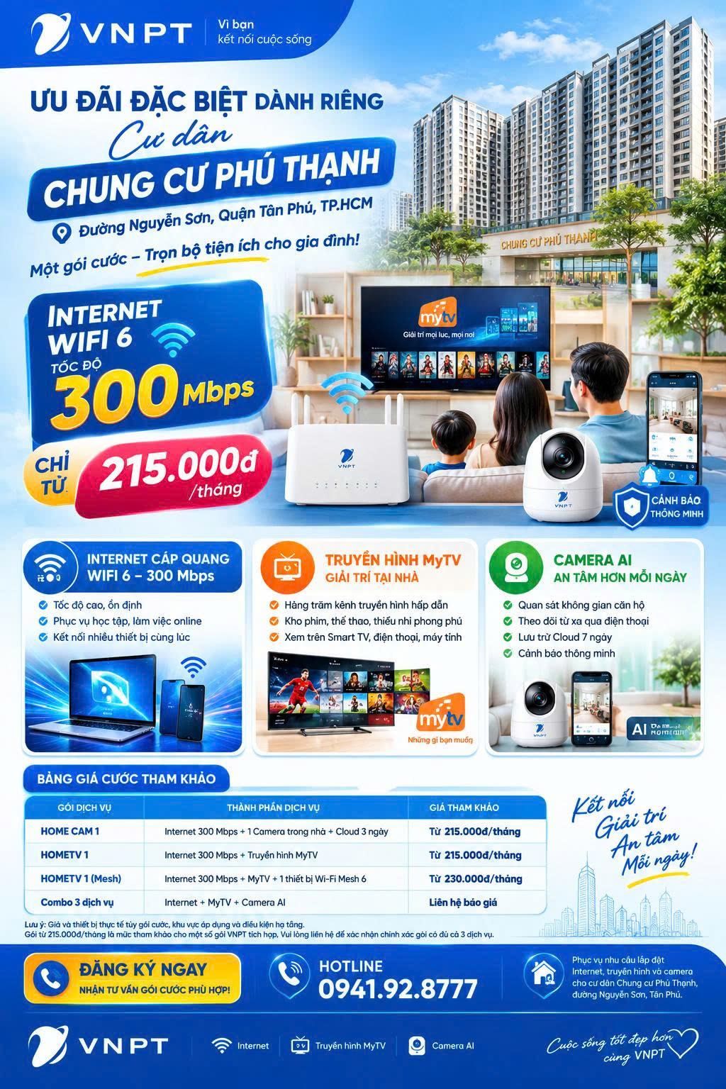 Đăng ký wifi 6 tại chung cư Phú Thạnh - Tân Phú