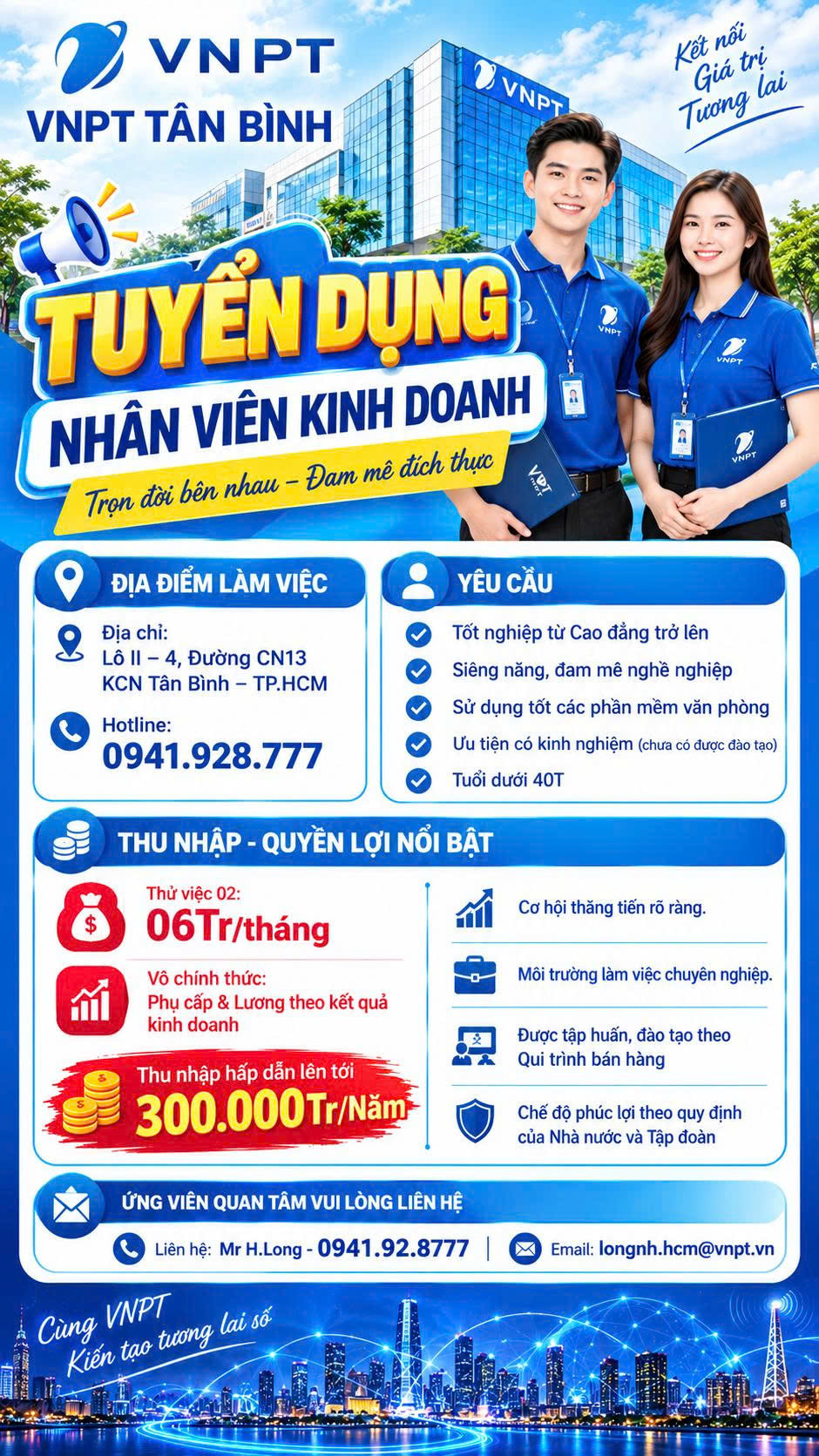 VNPT TânBình Tuyển dụng NVKD